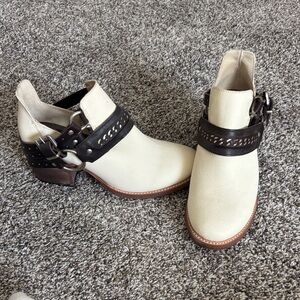 Freebird by Steven Cream and Brown Ankle Boots